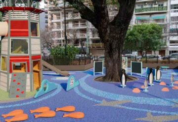 Renovación del patio de juegos de Plaza José María Sobral