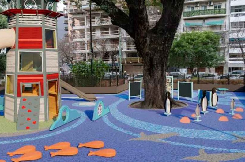 Renovación del patio de juegos de Plaza José María Sobral