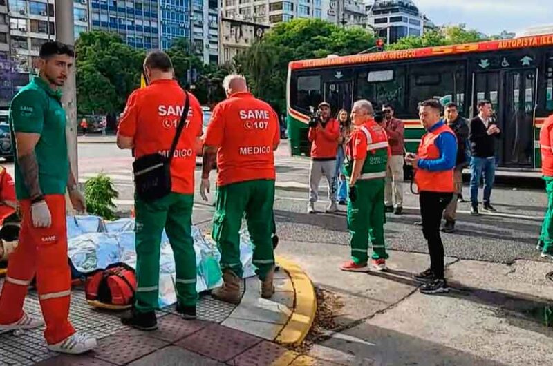 Brutal choque entre dos colectivos en la 9 de julio